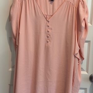 Torrid Blush Pink V-Neck Blouse